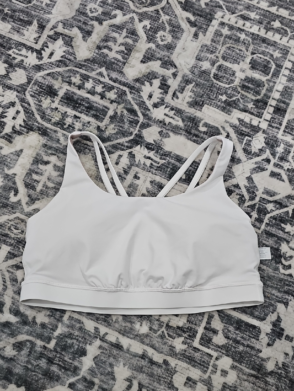 NWOT lululemon athletica White Double-Strap Sports Bra Size 14